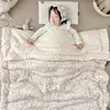 110X140cm Flower Print Baby Quilt Newborn Nap Quilts Soft Cotton Infant Blanket Fall Winter Swaddle Wrapped Bedding 1