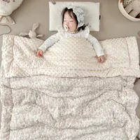 110X140cm Flower Print Baby Quilt Newborn Nap Quilts Soft Cotton Infant Blanket Fall Winter Swaddle Wrapped Bedding 1