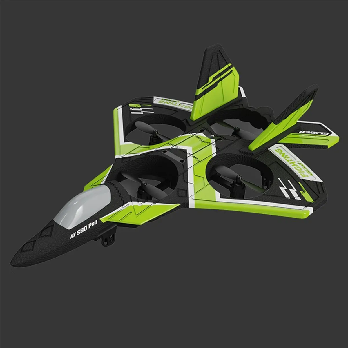 Drone télécommandé S80 avion voilure fixe mousse EPP vert