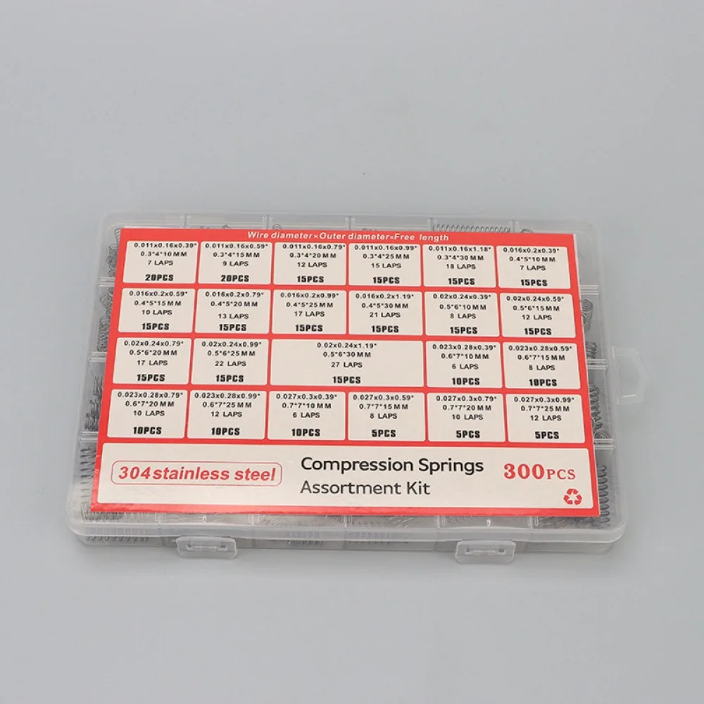 Kit D'Assortiment De 450 Ressorts De Compression En Acier Inoxydable 304 - 15 Tailles Différentes Pour Bricolage Et Réparations