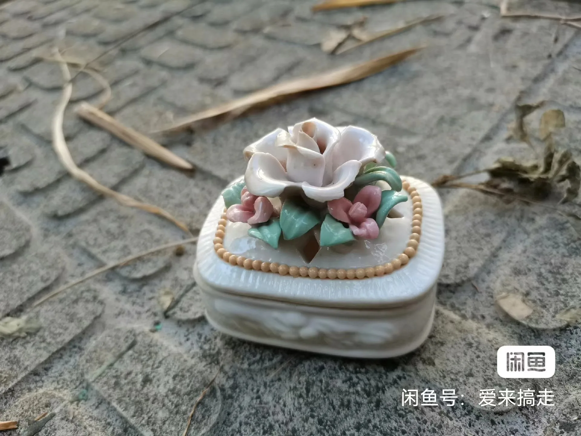 Ceramics Flower Jewelry Storage Box Travel Organizer Jewelry Case Storage Earrings Necklace Ring Jewelry Organizer Display 4