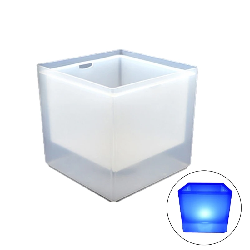 LED Ice Bucket Luminescent Ice Glowing Kegs Champagne Buckets Perfect for Cocktails Beer and Refreshing Drinks
