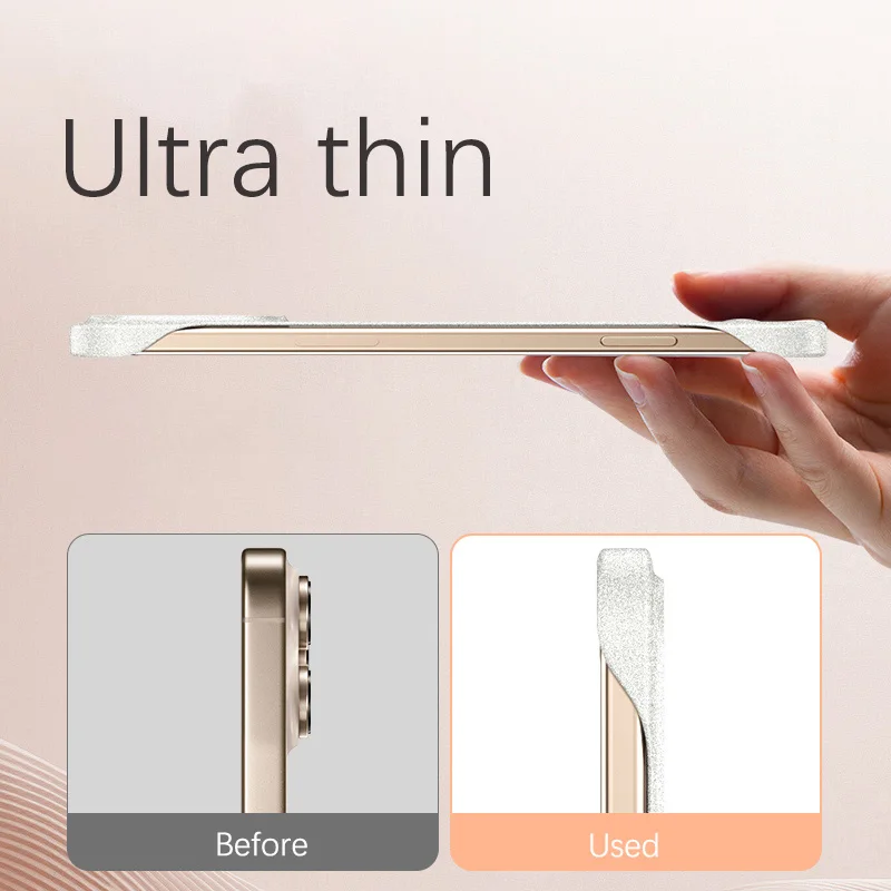 Magnetic Frameless Sand Rock Matte Case - Ultra Thin Hard Cover