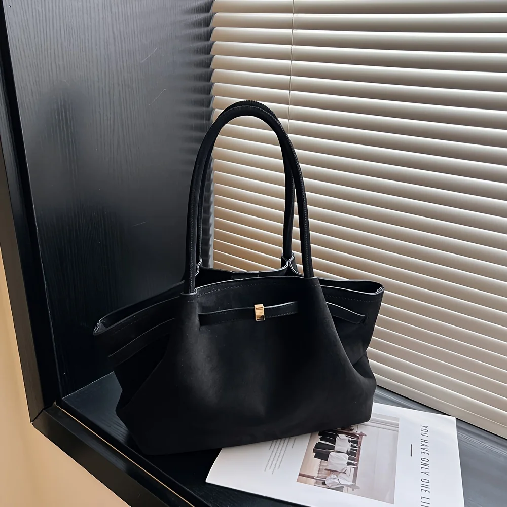 الخريف والشتاء جلد الأيل المخملية حقيبة تحت الإبط...