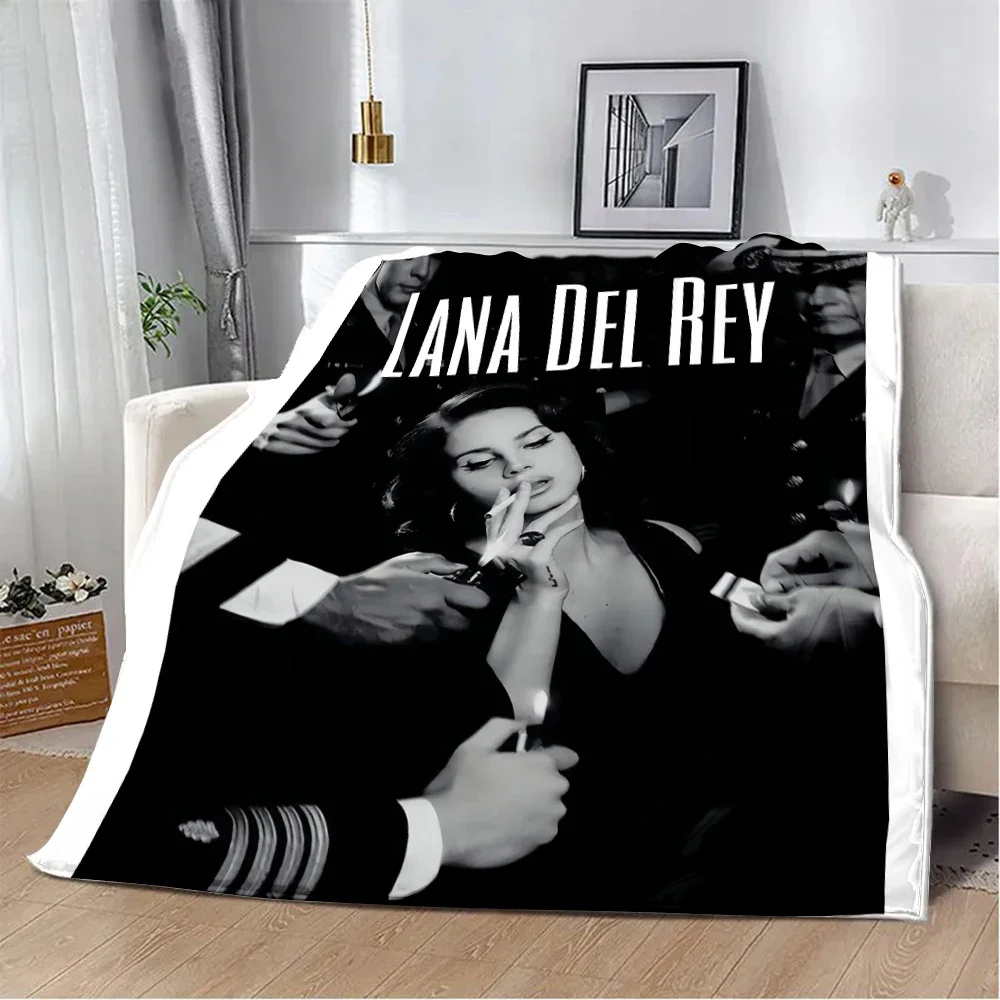 Singer Lana Del Rey Poster Printed Blanket Picnic Blankets Warm Blanket Soft and Comfortable Blanket Home Travel Birthday Gift 4