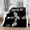 Singer Lana Del Rey Poster Printed Blanket Picnic Blankets Warm Blanket Soft and Comfortable Blanket Home Travel Birthday Gift 4