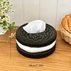 1 creative black and white tissue box holder, high-end tissue box for home living room, bedroom, desktop 5