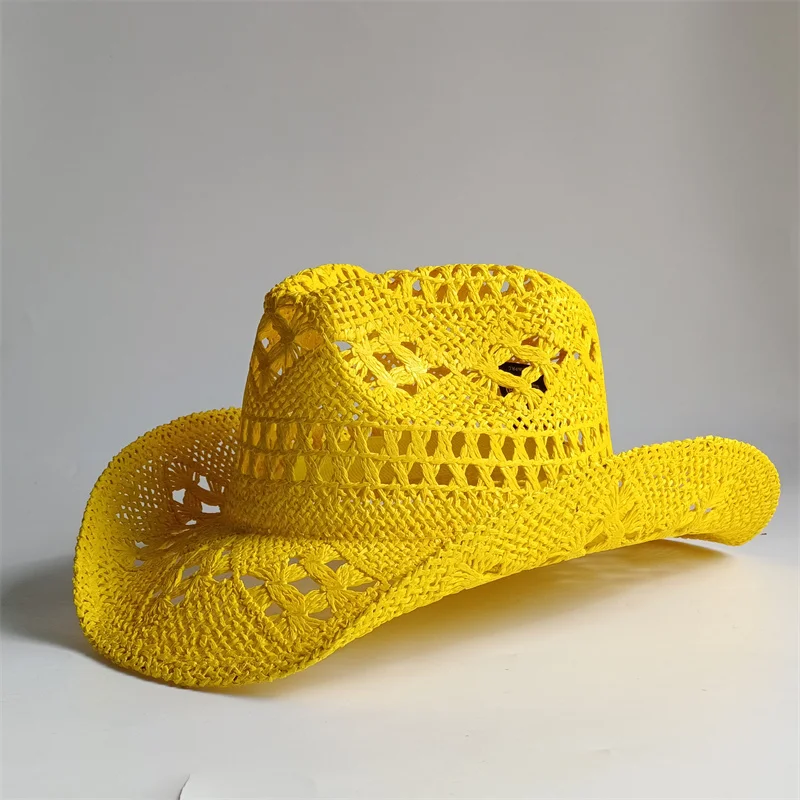 Damenhüte, Cowboyhut, Retro-Strohhut, 2025, Sonnenhut, neue Männer und Frauen, Jazz-Cowboyhut, Stroh-Sonnenhut, Sommerhut, Sombrero – Detail 6