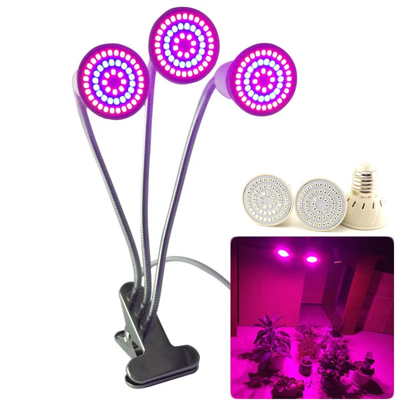 3 Head Led Grow Light Indoor Hydroponics Cultivo Growbox Serra Illuminazione Crescente Serra Hydro Room Plant Lamp A2