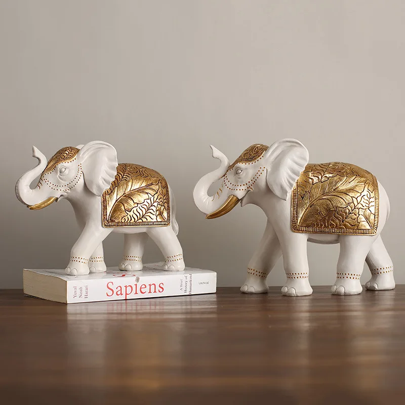 Creative Fortune Lucky Elephant Resin Crafts Pendant Cabinet Entrance Wine Cabinet Decoration Living Room Decoration