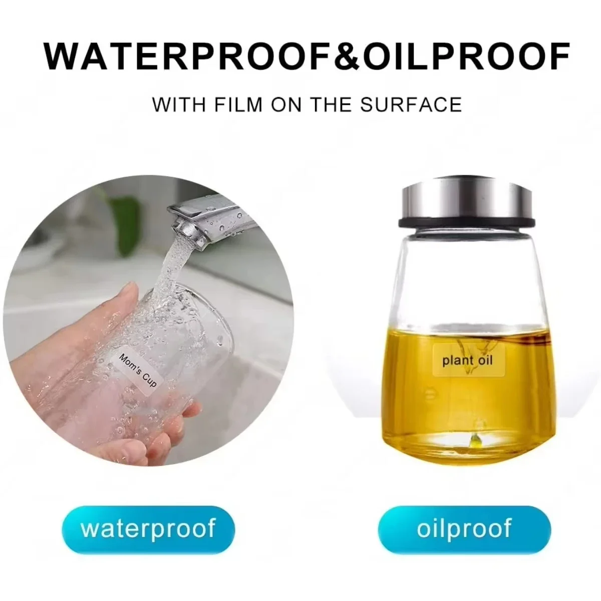 Transparent Thermal Labels for PM220 Label Maker 1.57'' x 1.18'' (40x30mm) Thermal Sticker Label Multi-Purpose Label Tape