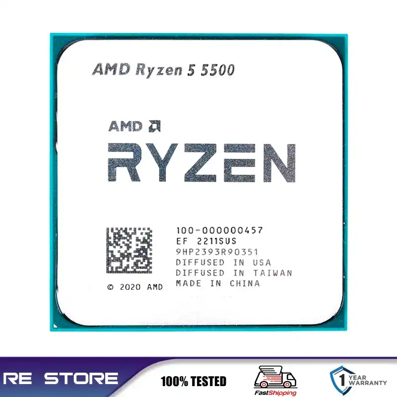 AMD Ryzen 5 R5 5500 3.6GHz 6-Core 12-Thread CPU Processor LGA AM4