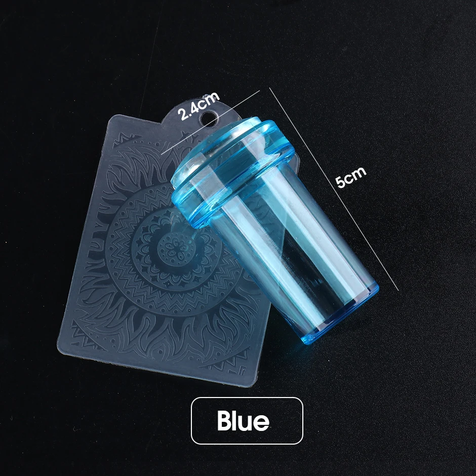 Transparent Silicone Nail Art Stamping Kit with Dual-Sided Stamper and Scraper for French Manicure Design
