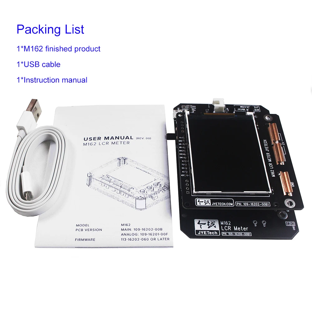 M16LCR High Precision 1pF -20mF Capacitance Meter 0.1Ω-20MΩ Ohmmeter Transistor Tester Frequency Tester PWM Square Wave Multimet 6