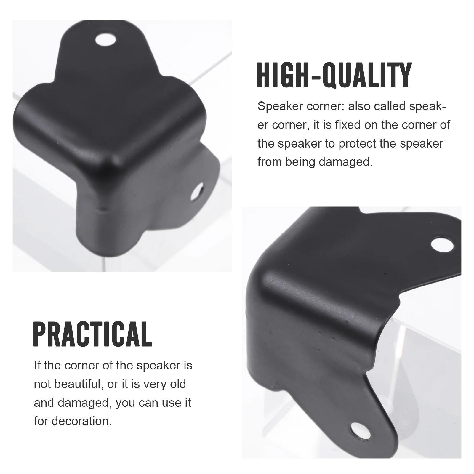 Speaker Wrap Angle Corner Furniture Iron Covers Protector 16 Pcs Practical Anti-collision Protective Corners Cabinet table corner protector