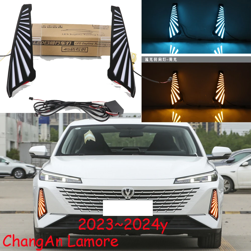 

car bumper headlight ChangAn Lamore daytime light 2021~2023y DRL car accessories LED headlamp changan Lamore fog light