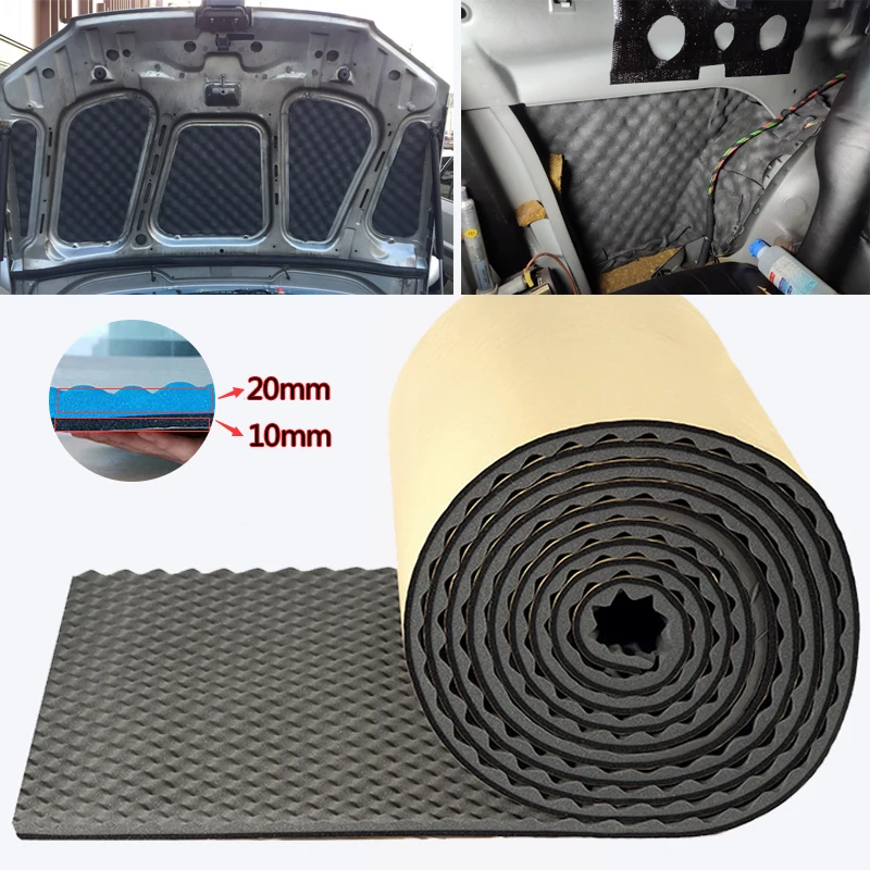 1 rouleau de mousse d'isolation acoustique Anti-bruit en coton, 100cm x  50cm, 200cm x 50cm, 3mm, insonorisante, pour voiture, camion, isolation  thermique à cellules fermées - AliExpress