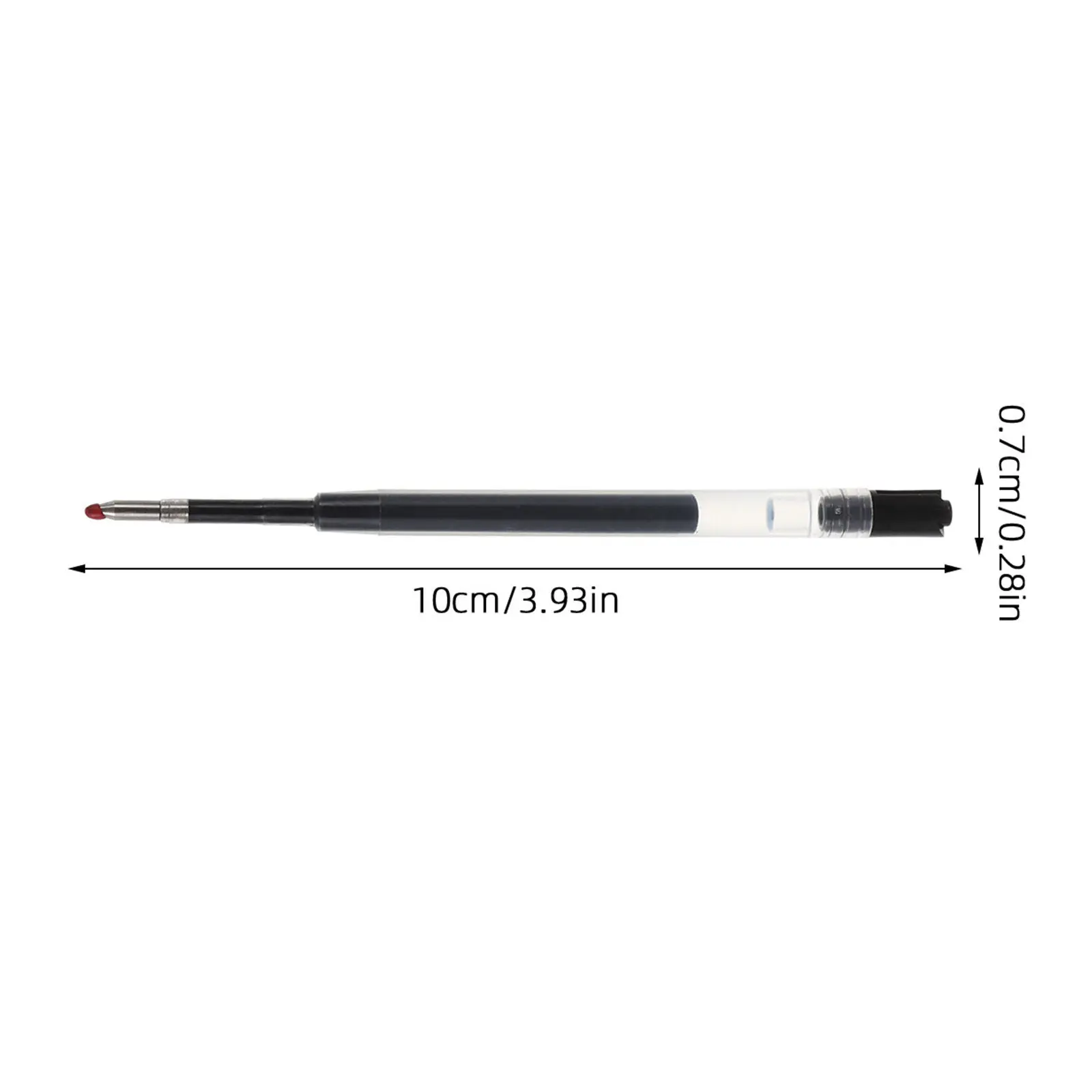 20개 블랙 볼펜 리필 0.5mm 접이식 펜 리필 4인치 클릭 볼펜 저널 필기용 사무용품 및 학용품