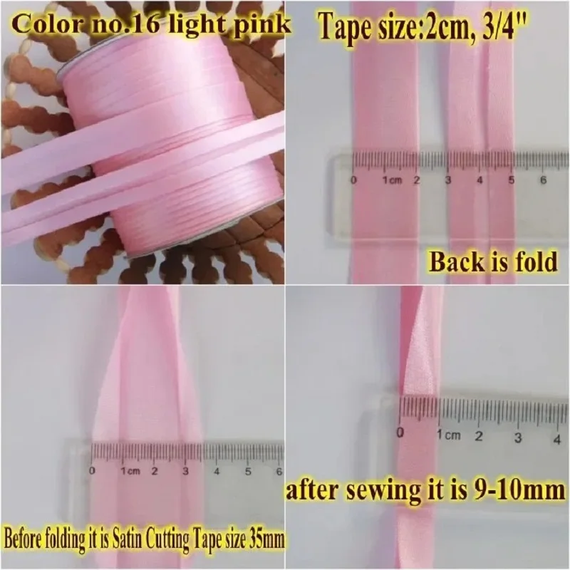 Polyester Satin Bias Binding Tape bias ribbon size:20mm 3/4" *25yds fold tape for DIY sewing garment accessories satin ribbons ribbon supplies satin ribbon sewing ribbon polyester ribbon fabric craft supplies