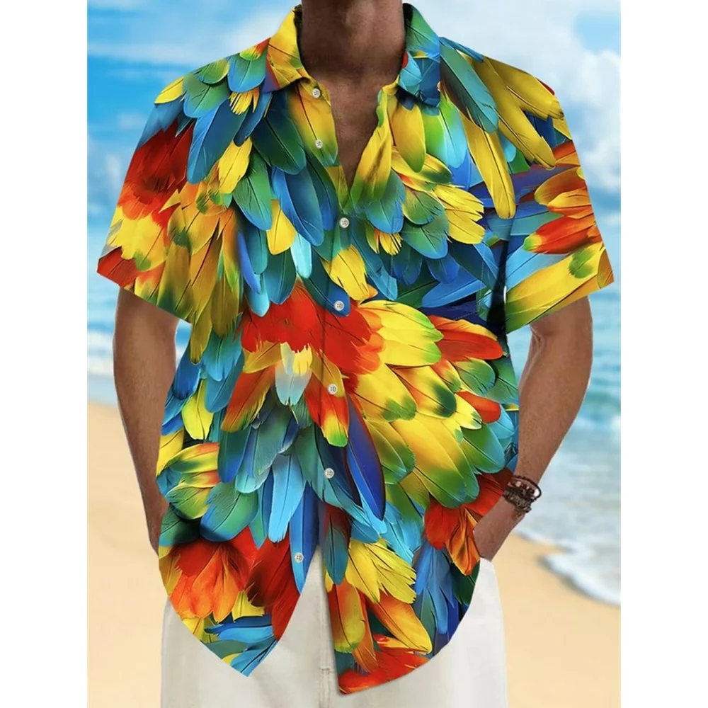 Men's Casual Shirt Hawaiian Shirt Men Summer 3d Print Casual Short Sleeved Shirt For Men Clothing Breathable Shirts