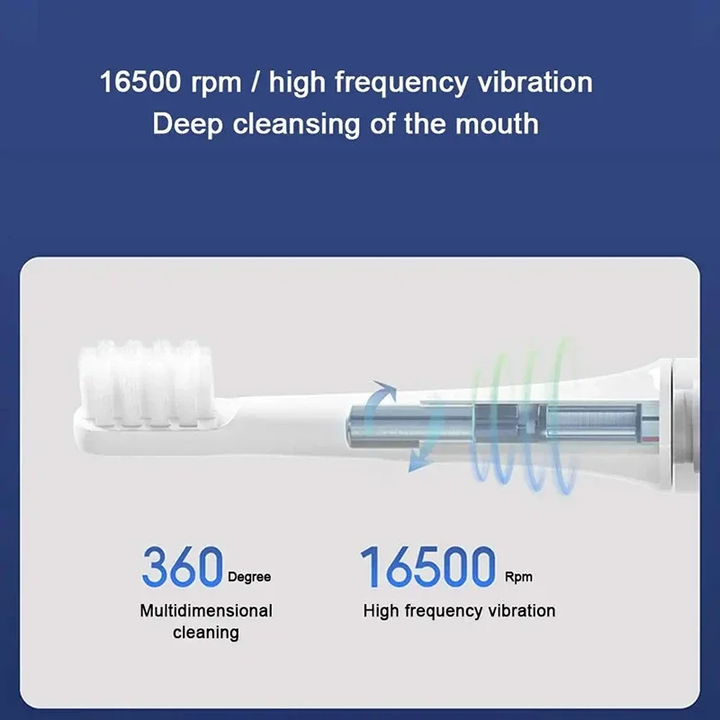 XIAOMI MIJIA Sonic Electric Toothbrush T100 Battery Life 30 Day 16500RPM Vibration USB Rechargeable IPX7 Waterproof Toothbrushes 5