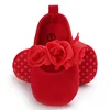 Baby Shoes Cute Baby Sweet Princess Style 0-1 Year Old Non slip Fabric Sole Newborn Red Holiday Walking Shoes 2025 New Ins Super 5