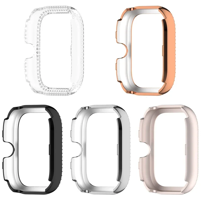 Diamond Silicone PC Case with Hollow Soft TPU Screen Protector Bumper - Stylish Protective Cover Shell