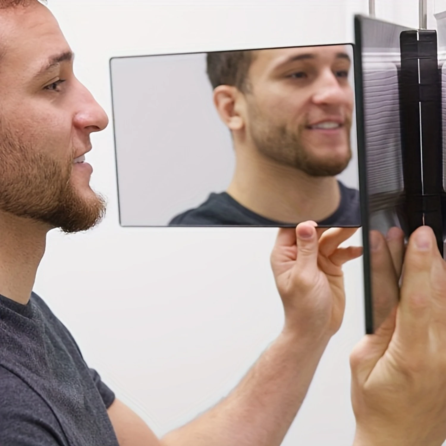 Adjustable Portable Hair Styling Mirror for Grooming, Coloring, and Makeup 1pc Travel-Friendly Trifold Perfect