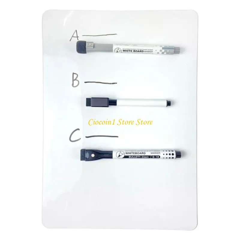 A3PC magnetisches Whiteboard-Blatt Kühlschrank-Nachrichtentafel mit trocknend abwischbaren 3 Markern für – Detail 7