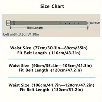 Une ceinture pour femmes et hommes, simple et polyvalente, boucle à aiguille noire étudiante, décoration personnalisée, ceinture pour femmes grande taille 6