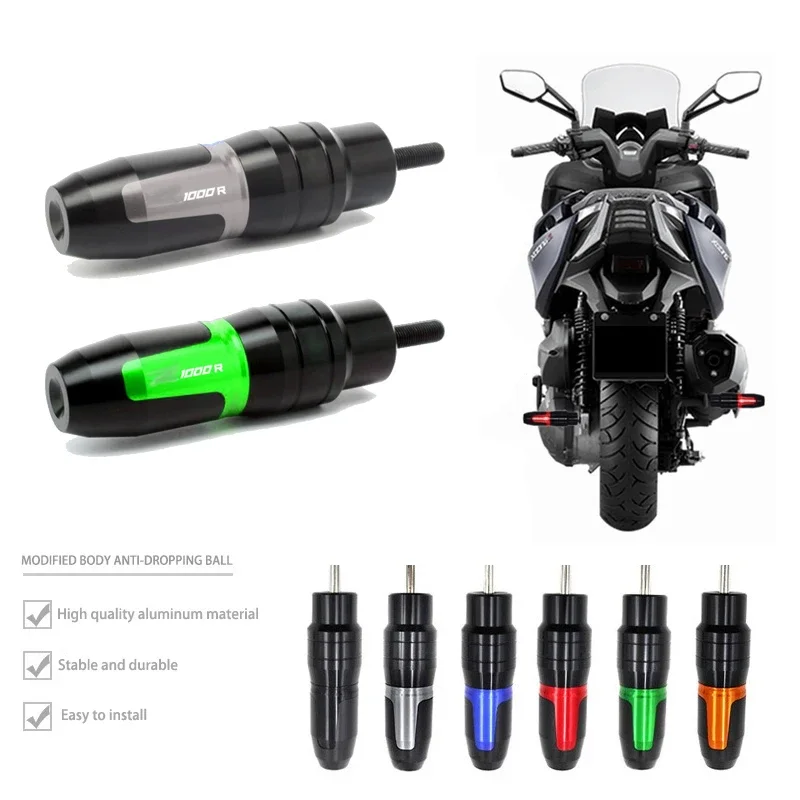 

For Kawasaki Z1000 R Z1000R Z 1000R Motorcycle CNC Aluminum Crash Pads Exhaust Sliders Crash Protector With logo Z1000R