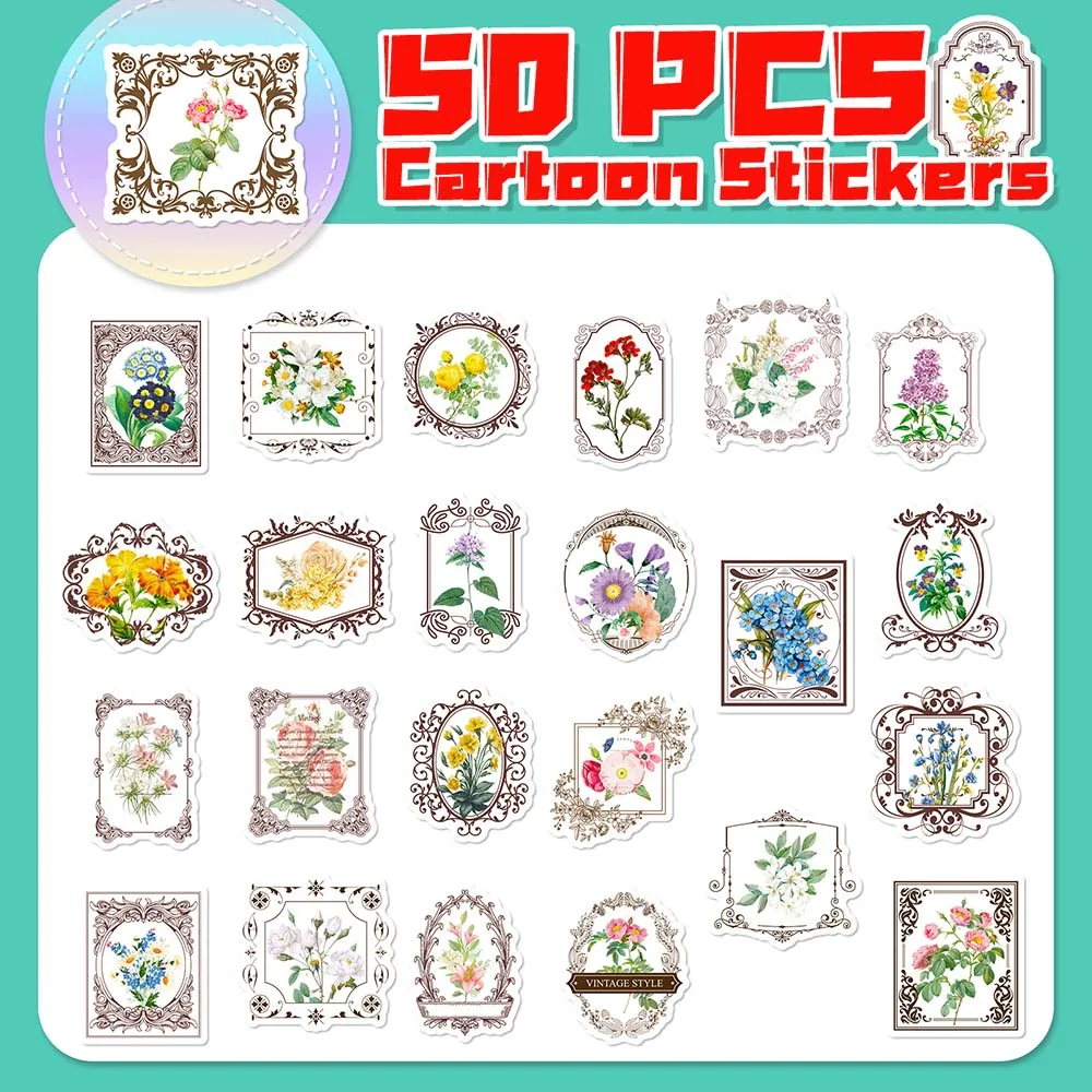 Рисунок 2 - 10/50Pcs ретро цветы арт эстетические