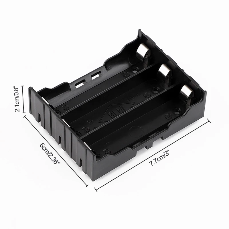 ABS 18650 Black Power Bank custodie 1X 2X 3X 4X 18650 batteria fai da te di alta qualità 1 2 3 4 Slot batterie contenitore con perno rigido - immagine 4