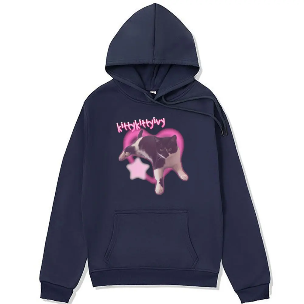 Cat Meme Funny Graphic Hoodie Male Fashion Casual Oversized Sweatshirt Men Women Winter Cartoon Long Sleeve Pullover Hoodies