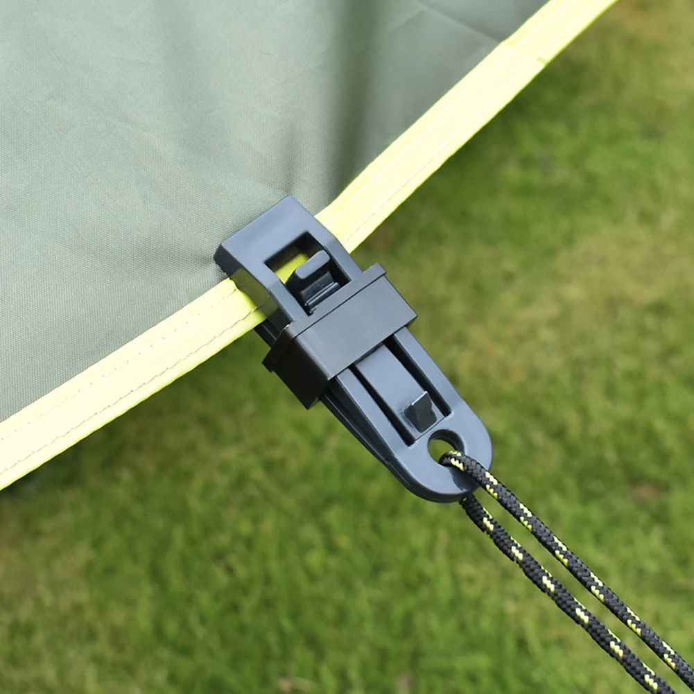 Tarpaulin Clip Tent Canopy Clip Buckle Outdoor Wind Rope Clamps Reusable Awning Mountaineering Camping Accessories 10PCS tent clips camping tent accessories