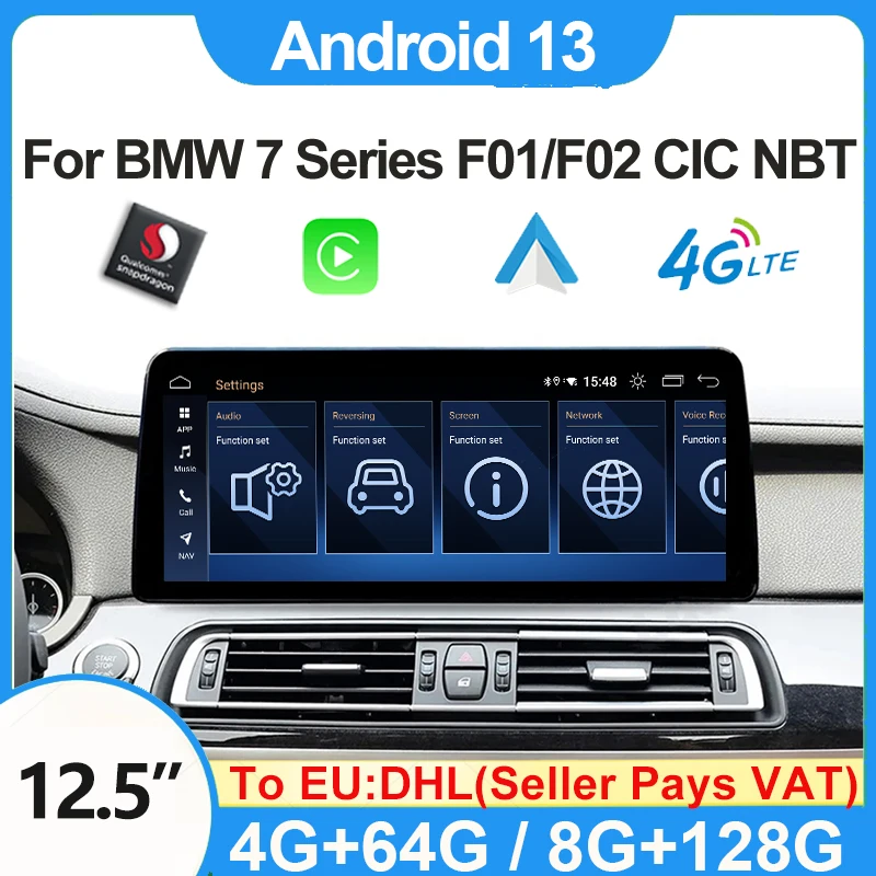 

Android 13 для BMW 7 серии F01 F02 2009 - 2015 система CIC NBT Авто IPS экран Автомагнитола стерео плеер видео GPS навигация DSP