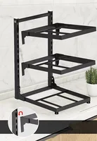 Kitchen Sink Storage Rack Multi-Layer Cooker Storage Rack For Home Stovetop Cabinets Adjustable Pot Rack 4