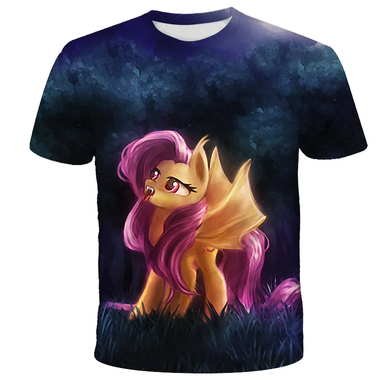 Unisex T shirt Little Pony Lovely Cute Short Sleeve Cartoon Anime