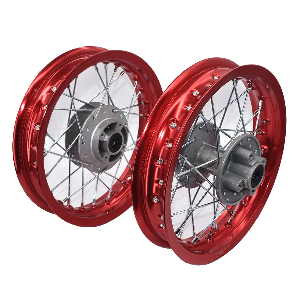 1.85 -12inch Front and Rear aluminum A Style Disc Plate Wheel Rims Hub For CRF50 APOLLO 110 Kayo Dirt Pit Bike - Image 2