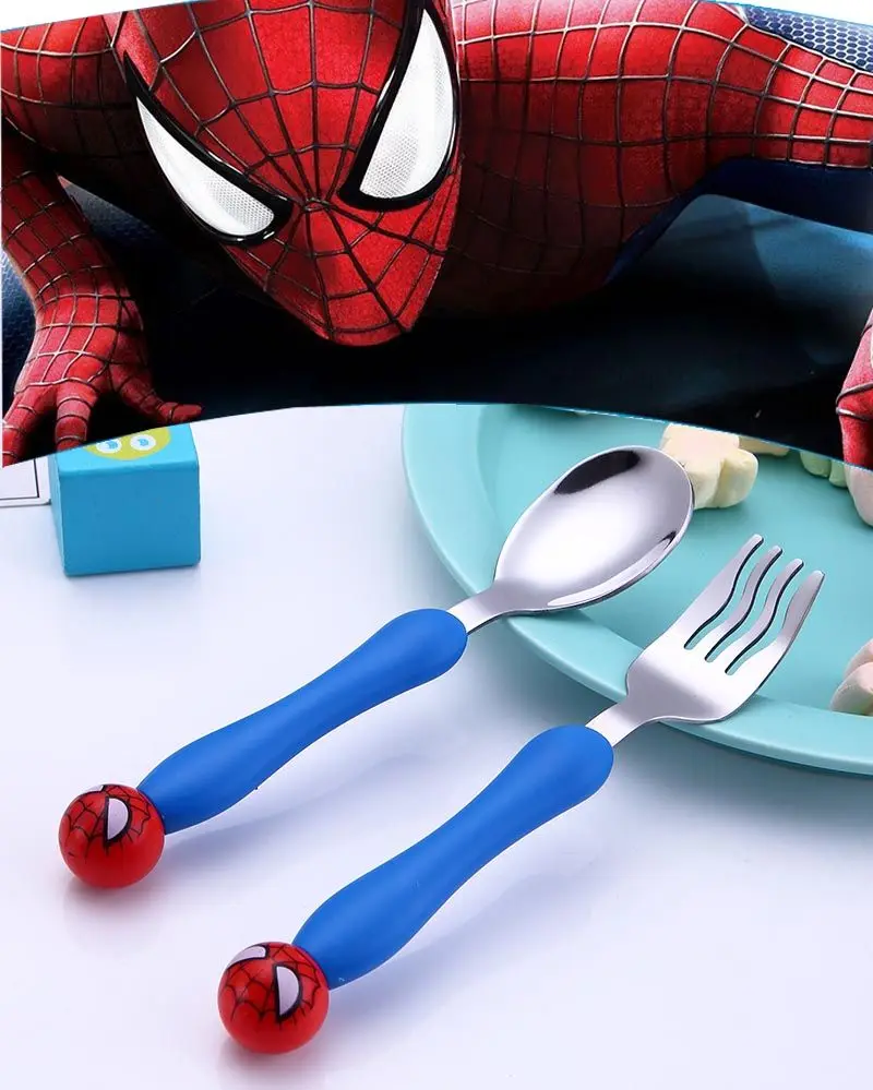 Miniso Disney Spider-Man anime cartoon silicone handle spoon cute