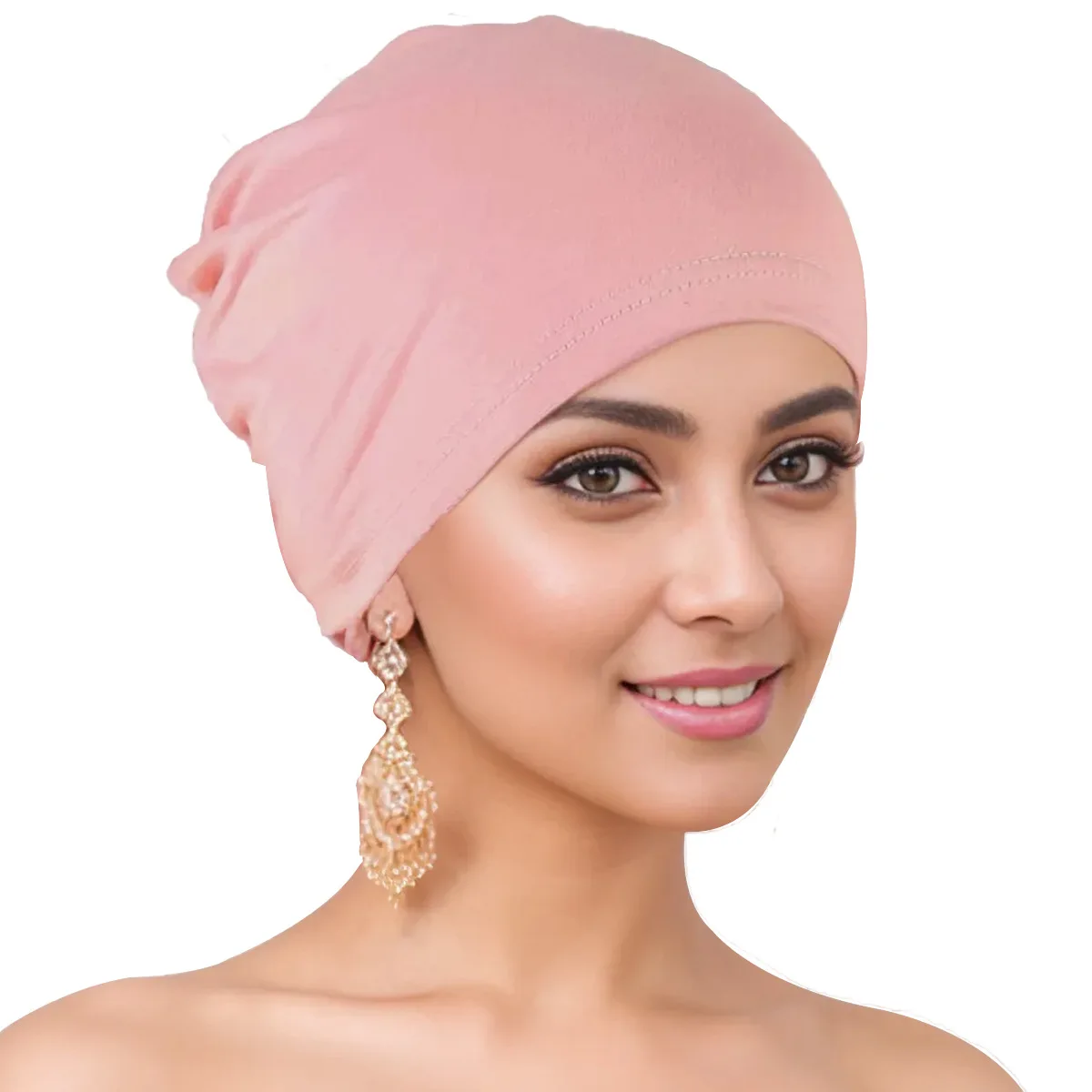 Muslim Hijab Caps New Premium Fashion Closed Hijab Underscarf Musliman Turban Women's Head Hood Elastic Bonnet Cap 6
