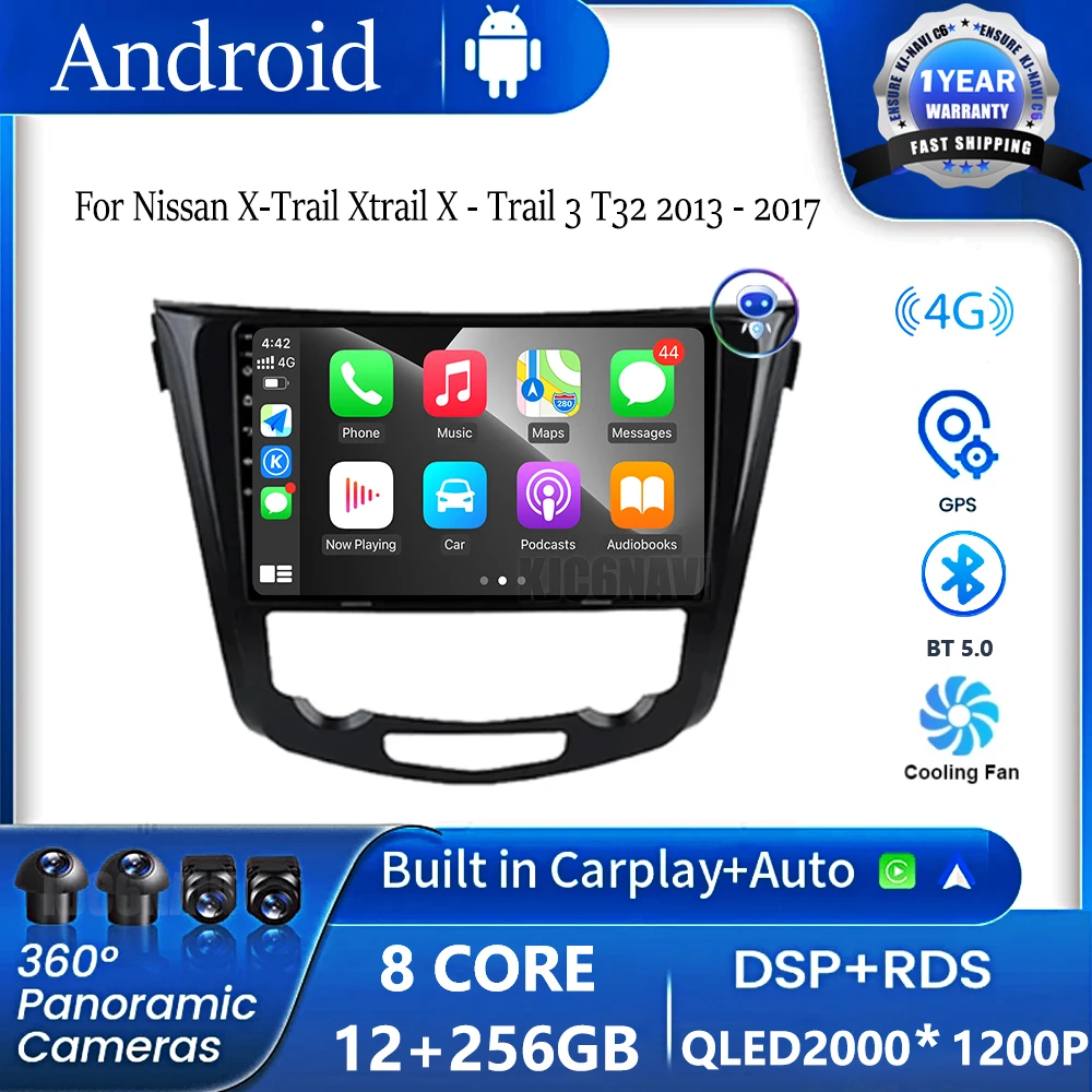 Navigation For Nissan X Trail X Trail 1 T30 2000 2009 Carplay Android Auto Wifi Bluetooth Qled