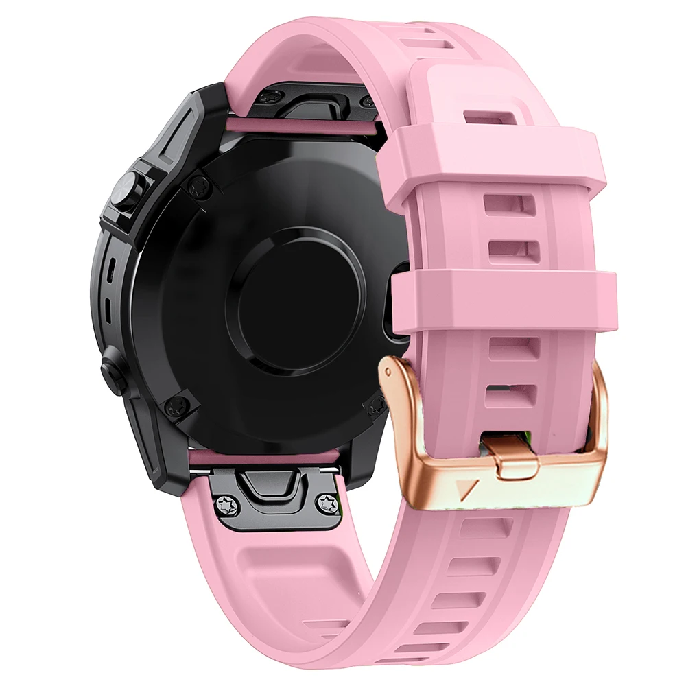 Elegant Silicone Quickfit Watchband Strap for Women - Compatible with Garmin Fenix Series