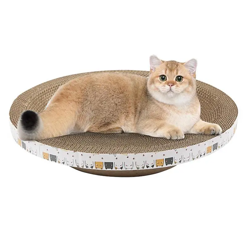 

Cardboard Cat Scratcher Round Shape Cat Scratching Board Kitten Relaxing Playing Pad Cat Sleeping Bed Indoor Pet Supplies
