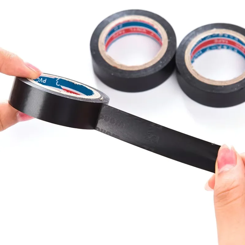 Heat-Resistant Black PVC Insulating Tape - Self-Adhesive Electrical Wire Protection