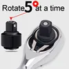 72 Teeth Quick Socket Mini Ratchet Wrench Spanner 1/4 3/8 1/2 Big Medium and Small Fly Two-way Horns Short Handle Repair Tool 6