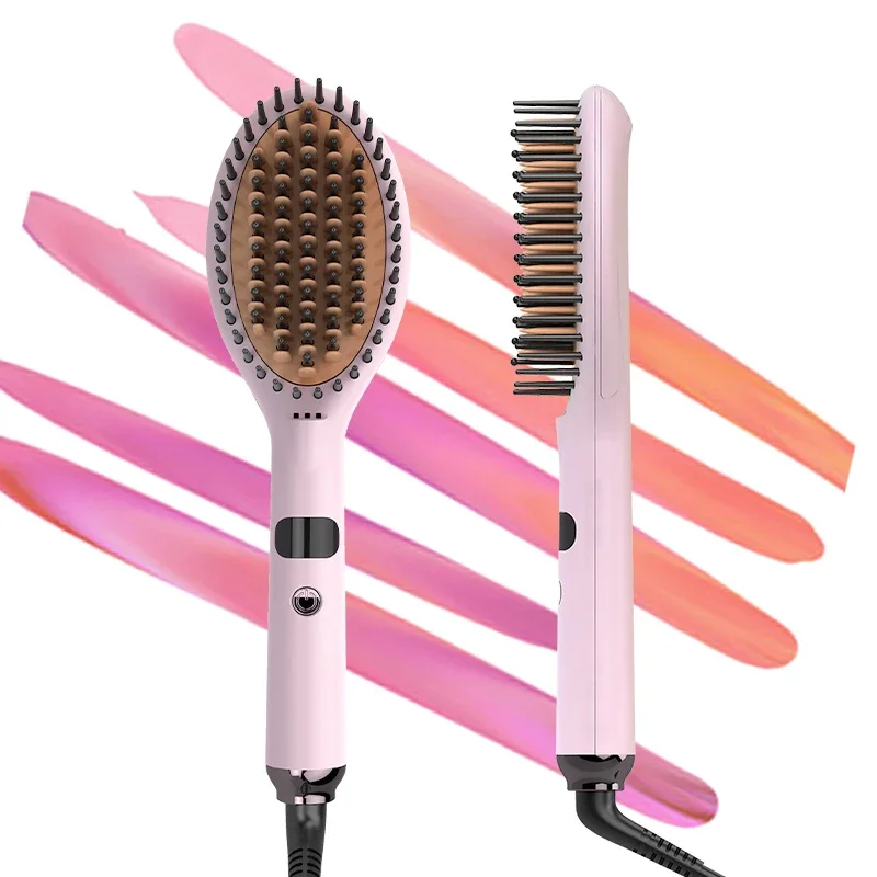 Professional To Straighten Electric Hair Straightener Ceramic Comb Brush