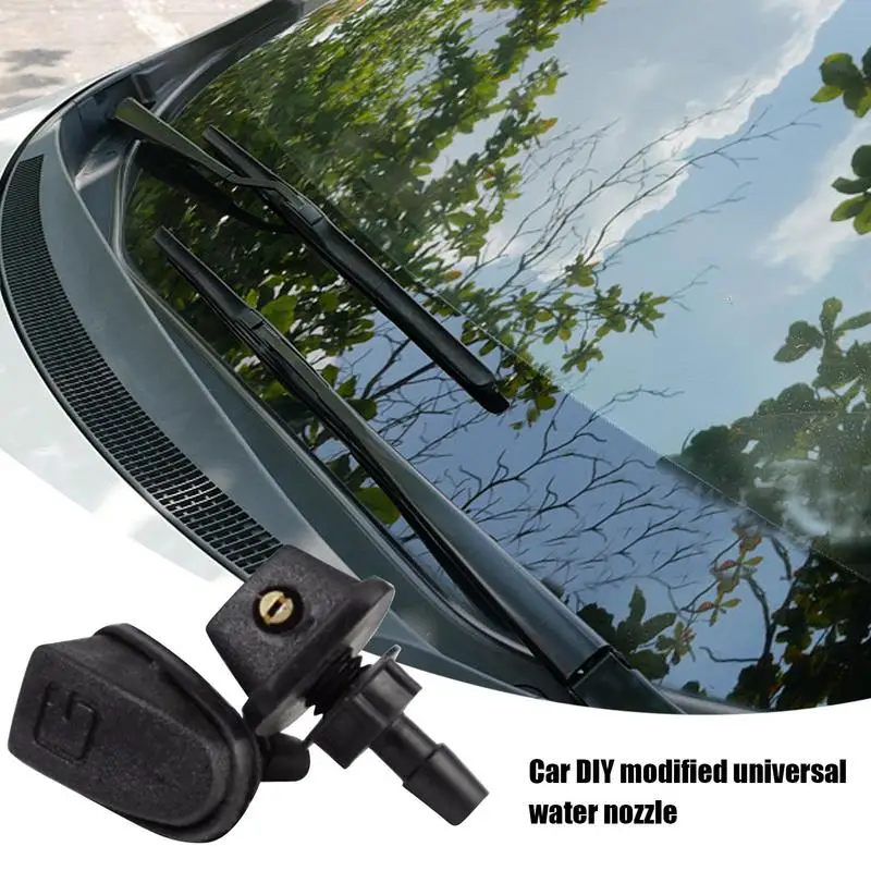 

2Pcs Universal Car Windscreen Washer Wiper Blade Water Spray Jets Nozzles Mounted Onto 8mm-9mm Arm Adjusted 4 Way Upgrade Tools