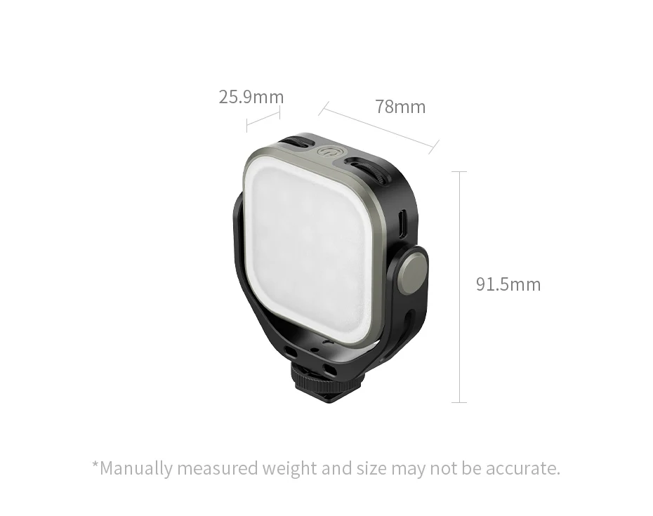 VL66 RGB Video Light 2500-6500K CCT 360° Rotatable 2000mAh Full Light with 1/4 S