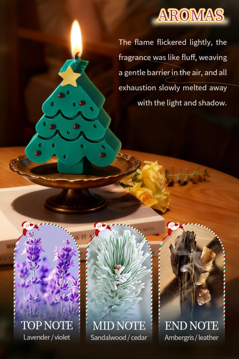 Scented Holiday Aromatherapy Candle for Festive Home Decor, 60g